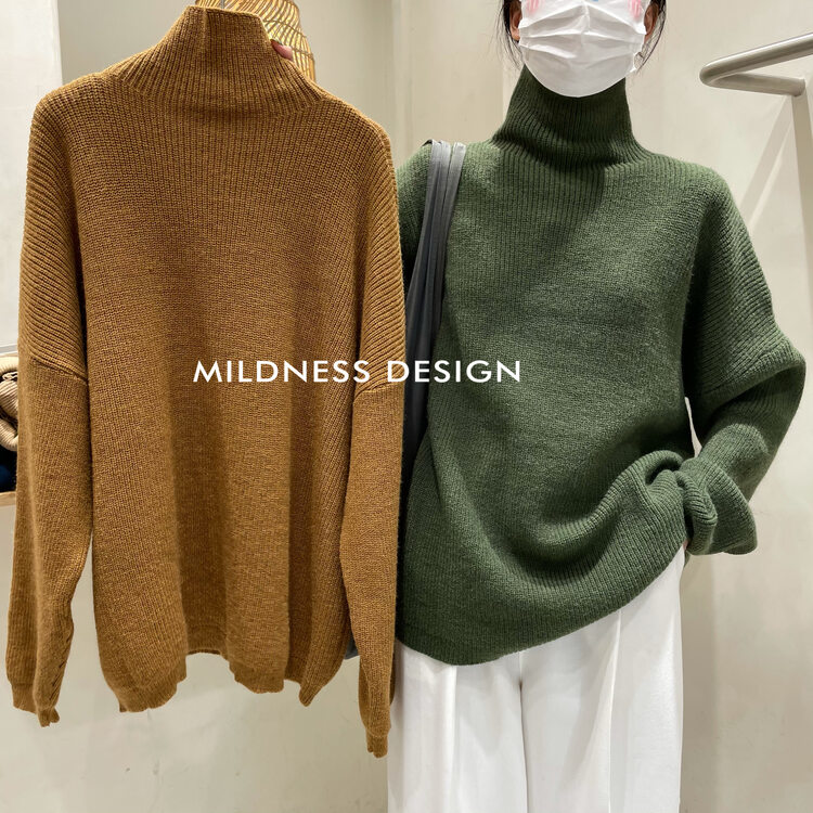 [MILDNESS] North Pole Velvet Stand Collar Loose Sweater Sweater 9333