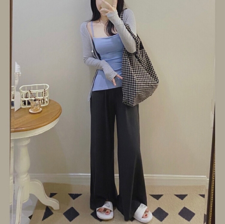 【WGWE】All-match high waist wide leg casual pants 2269# FHX