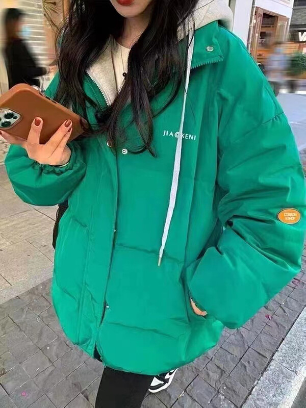 【I-D】Korean style all-match hooded armband warm padded jacket Y9035# L