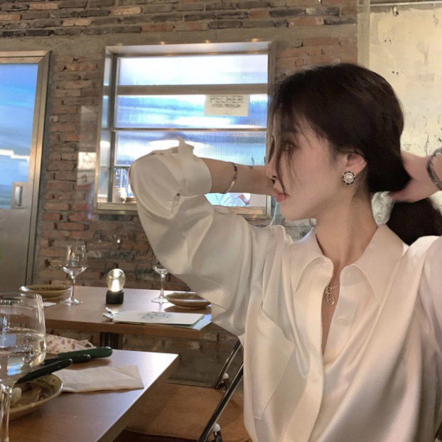 New in early autumn! 【WGWE】Designed niche drape shirt 2447# FHX