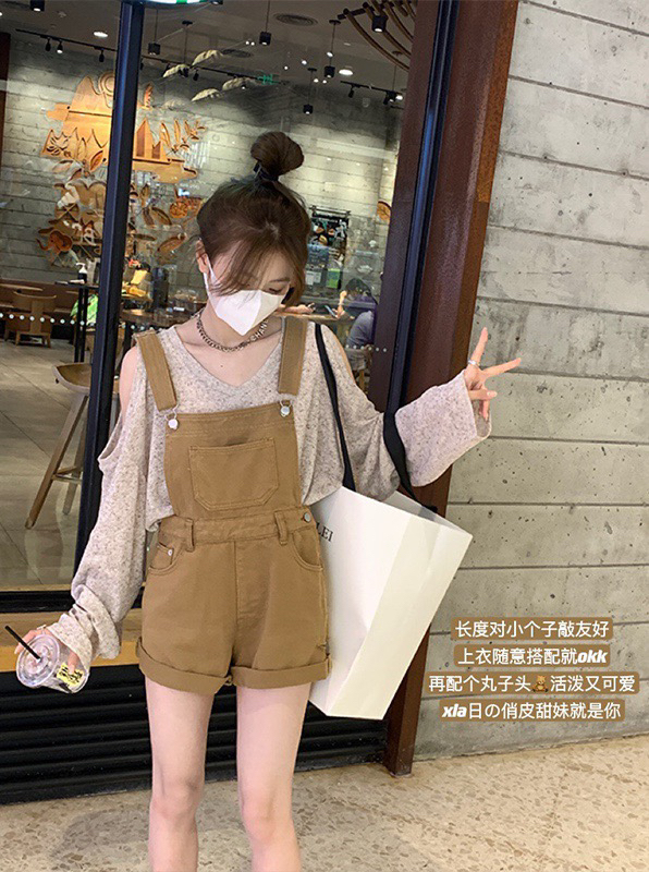 【WGWE】Loose and thin overalls + comfortable and simple long-sleeved suit 2221# FHX