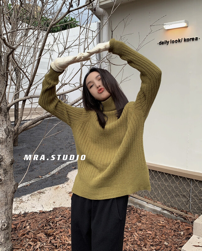 Original price 66.55! 【MRA】Korean all-match turtleneck warm sweater DH329