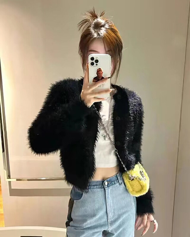 【ARE STUDIO】Design plush irregular sweater 92620# OZQ