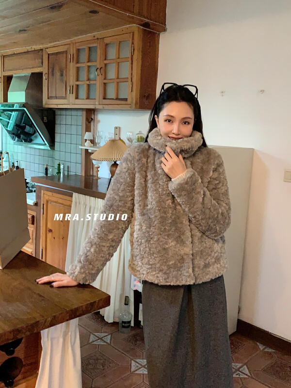 【MRA】Korean version of ins wind fur warm coat M9026