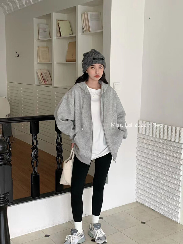 【HH &MISS LAI】Loose all-match fleece short coat 3109# L