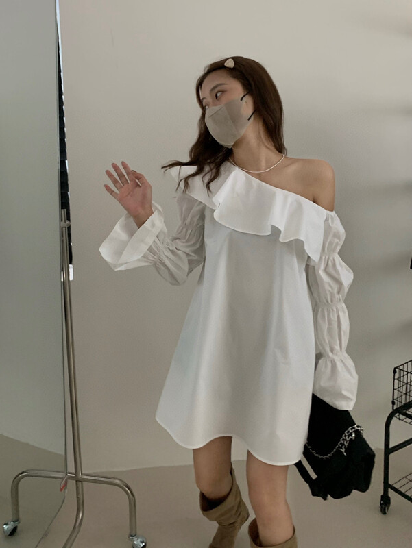 New in Autumn! [WGWE] High-quality pleated temperament dress 2741# FHX