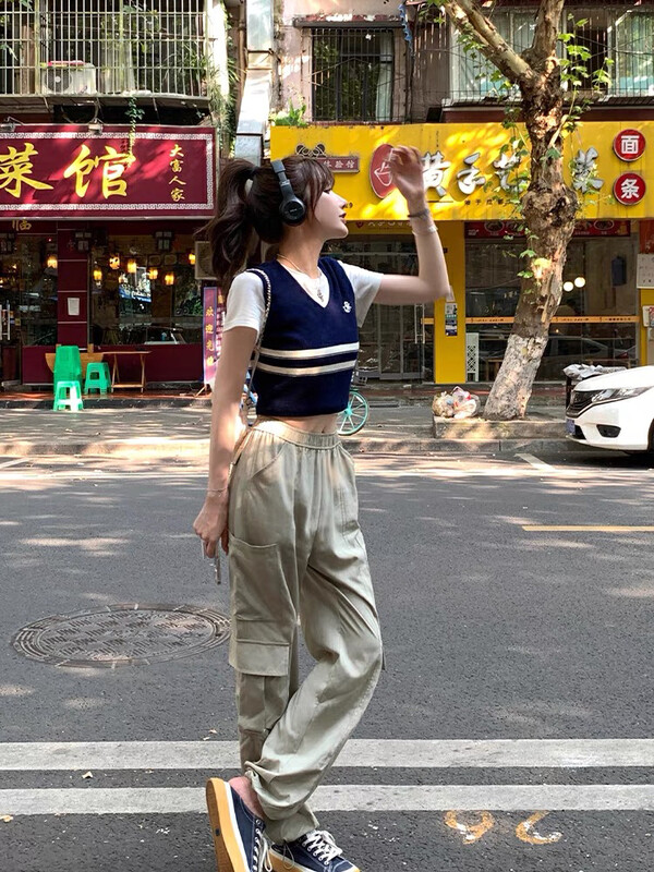 Original price 88.99! New in autumn!【WGWE】Personal tooling pockets and casual pants 2640# FHX