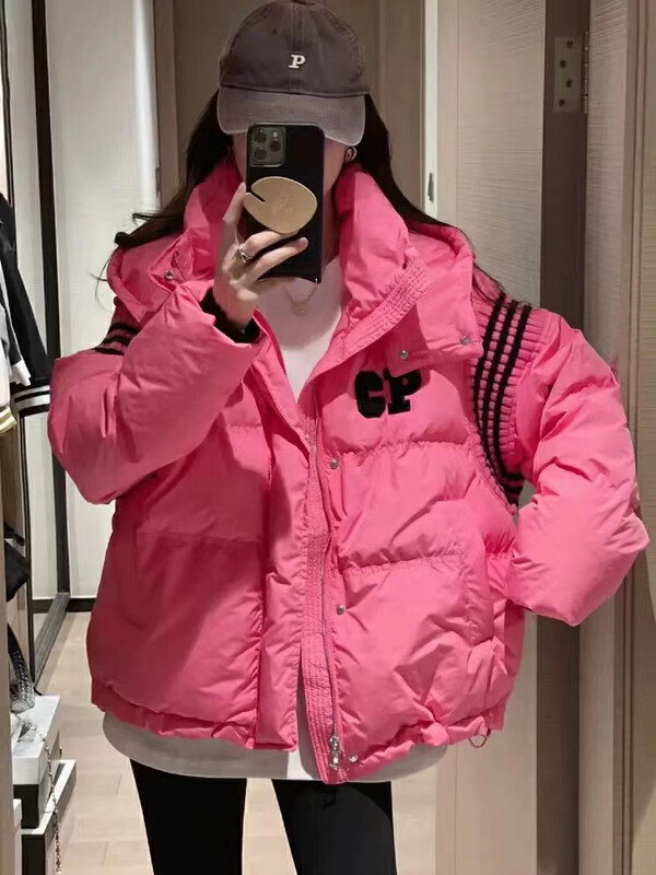 【I-D】Korean style versatile sleeve stitching warm down jacket (90% white duck down) 9045# L