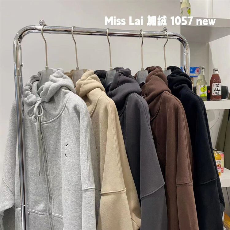 New for winter! [HH &MISS LAI] hooded zipper loose and comfortable short coat 1057# L
