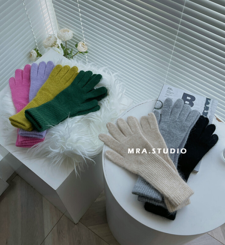 【MRA】Korean ins style rabbit fur all-match warm gloves (including 100 rabbit fur) M1966