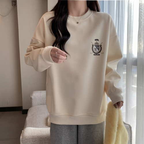 Real shot plus velvet thickened 400g composite silver fox fleece sweater women's warm autumn and winter round neck long-sleeved top