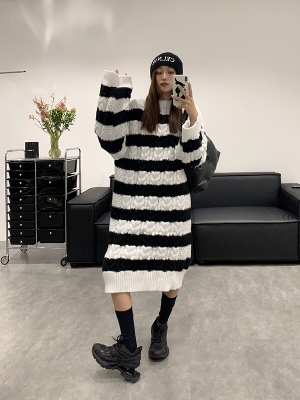 【VANESSA】Heavy Industry Thick Twist Long Warm Sweater 8365# OZQ