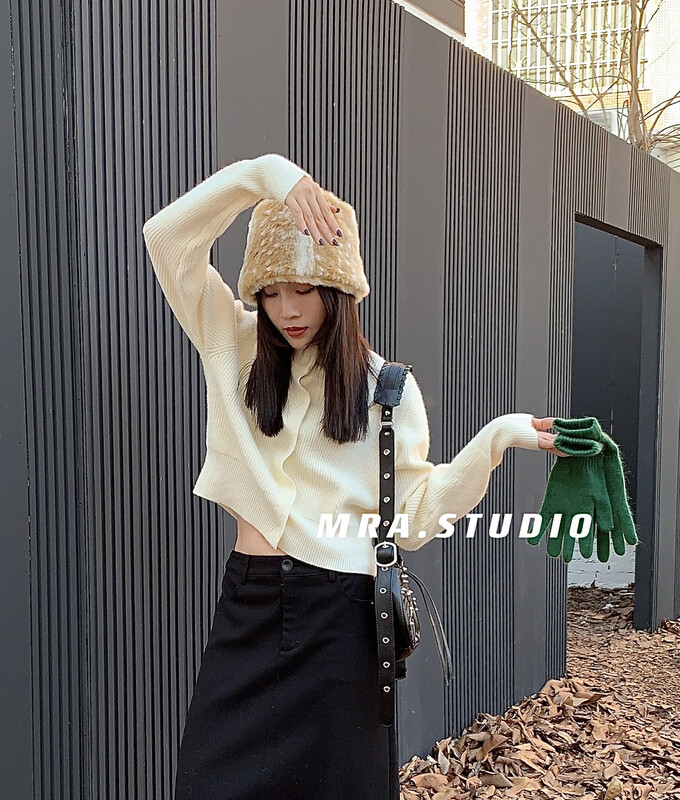 Original price 88.99! 【MRA】Korean simple all-match knitted cardigan H7538