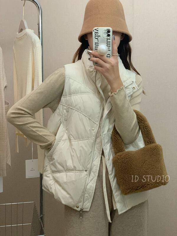【I-D】Korean version all-match vest warm down jacket (with 90% white duck down) 9010# L