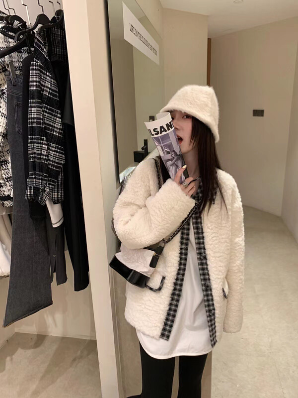 [ARE STUDIO] All-match lapel stitching coat 92396# OZQ