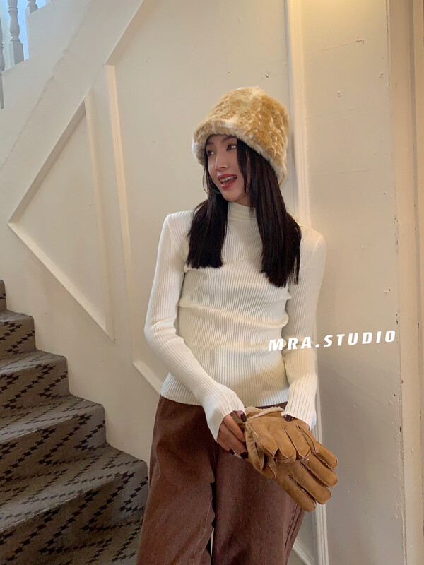 【MRA】Multi-color versatile thickened hooded warm sweater bottoming shirt KD3573