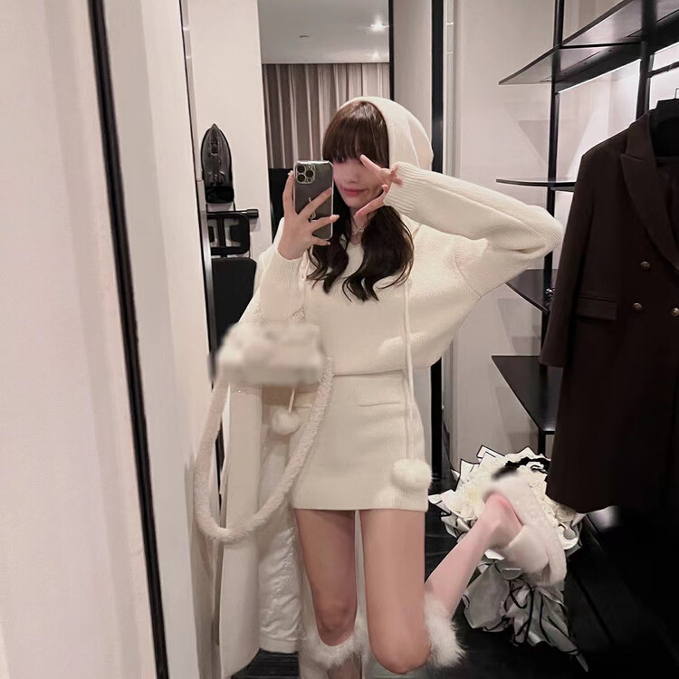 【ARE STUDIO】Design hooded all-match dress 92623# OZQ