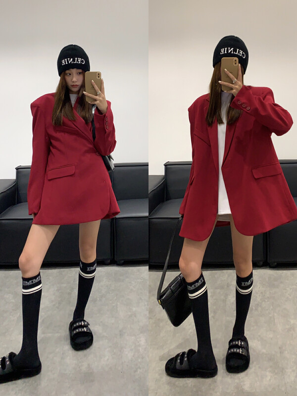 Original price 188.99! 【VANESSA】Irregular two-wear mid-length suit 996# OZQ