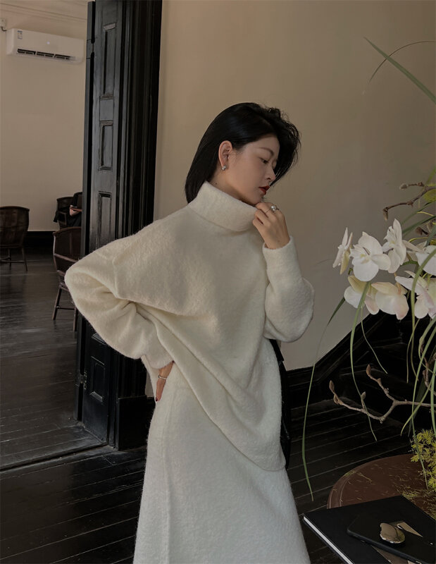 [SOUL] Gentle solid color turtleneck warm sweater (10% wool content) 2905# CLS