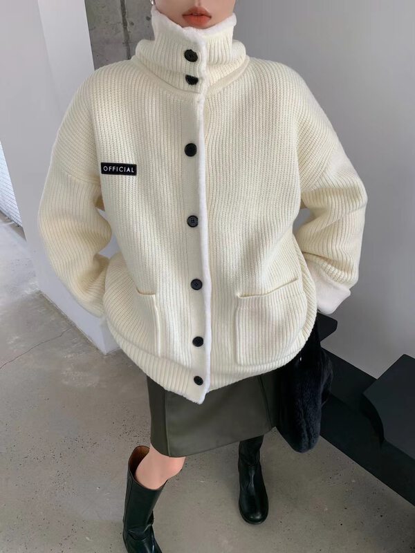 【DTU】Stand-collar breasted thick double-sided short jacket YS1-33231# LSL