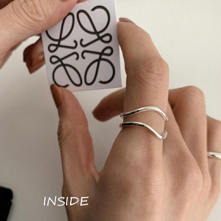 【INSIDE】Fashionable minimalist all-match ring (random delivery with box) (two-piece set) J3619# ZXL