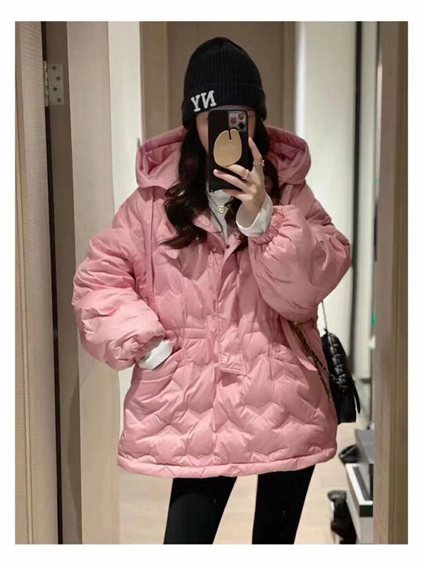 【I-D】Pure color pullover all-match warm down jacket (with 90% white duck down) R9019# L