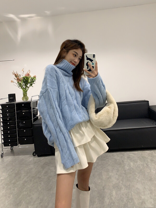 【VANESSA】Korean pullover long-sleeved warm sweater 8366# OZQ