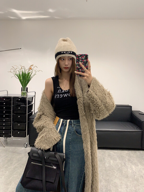 【VANESSA】Brushed letters with chest pad wide shoulder strap vest / suspenders 8206# OZQ