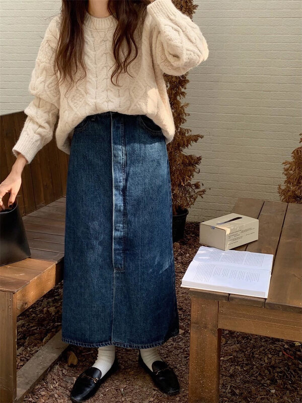 【ONEDAY】Slim and high waist comfortable all-match skirt YS81117# L