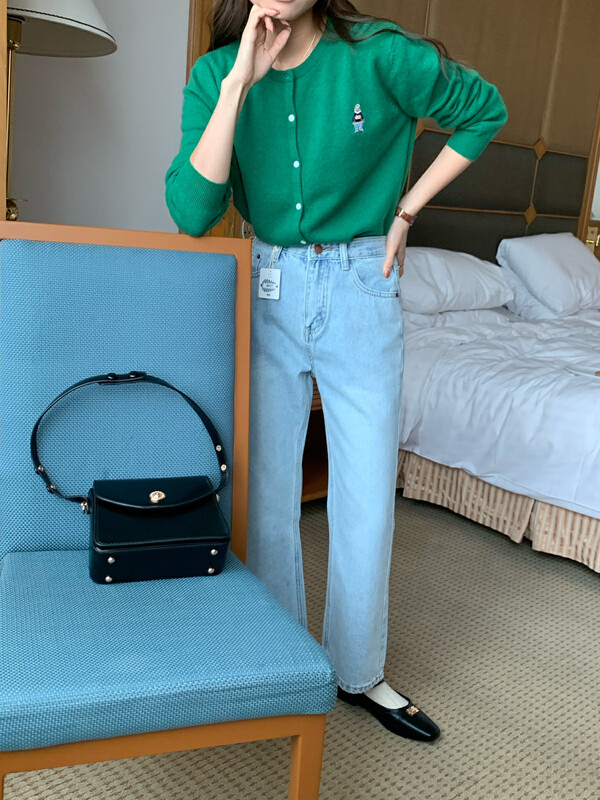 Original price 59.78! New in early autumn! 【MEET ME】Fashionable Korean version of micro flared slim jeans 61368# L