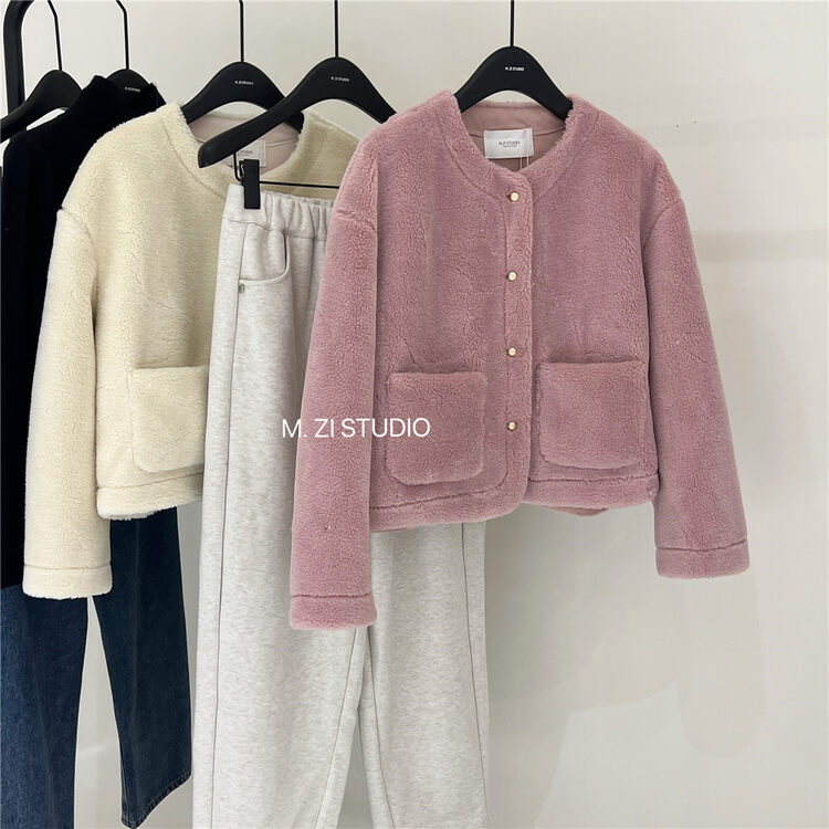 Original price 98.99! 【M.ZI STUDIO】Xiaoxiang style fluffy short coat 12159# HBX