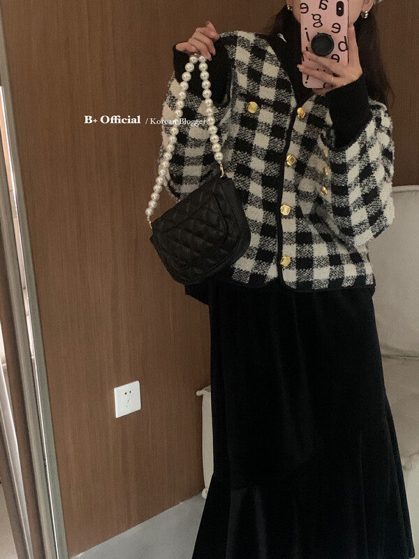 【B plus】French small fragrance thick coat sweater 22-8429-2