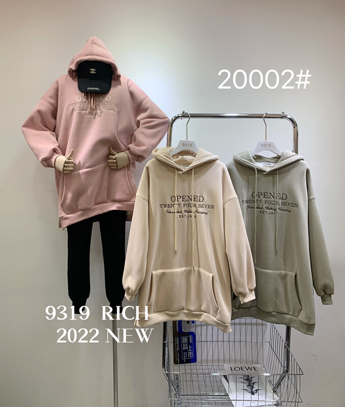【9319】Northern fleece embroidered hoodie 20002# L