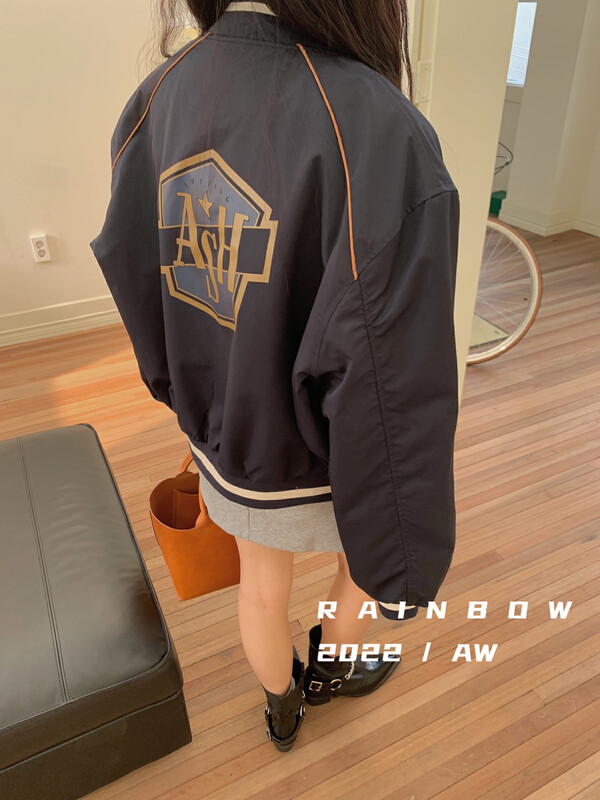 【RAINBOW】Hot style front and rear printing retro logo warm padded jacket 09155# FHX
