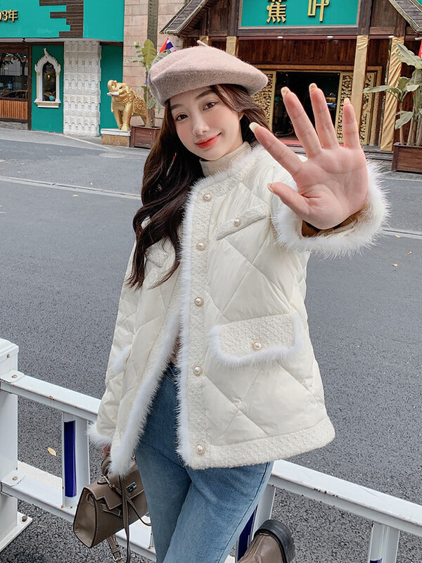 【L.L STUDIO】Splicing small fragrant wind warm short jacket 78548# PCZ