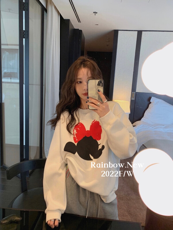 Original price 77.83! 【RAINBOW】Cartoon fleece Mickey sweater (loose and comfortable) 08575# FHX