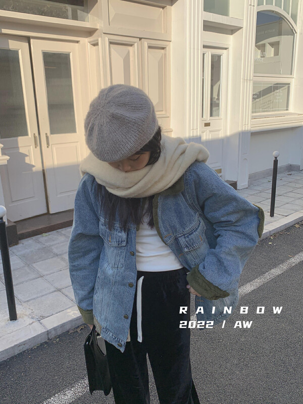 Original price 188.99! 【RAINBOW】Thickened retro washed denim jacket (loose and comfortable version) 02122# FHX