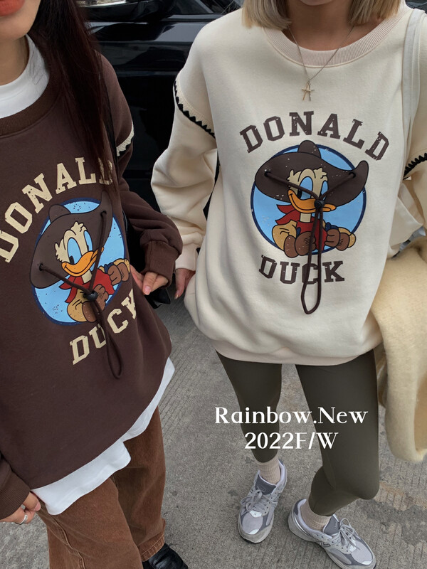 Original price 88.99! 【RAINBOW】Donald Duck fleece sweater (loose and versatile) 01013# FHX