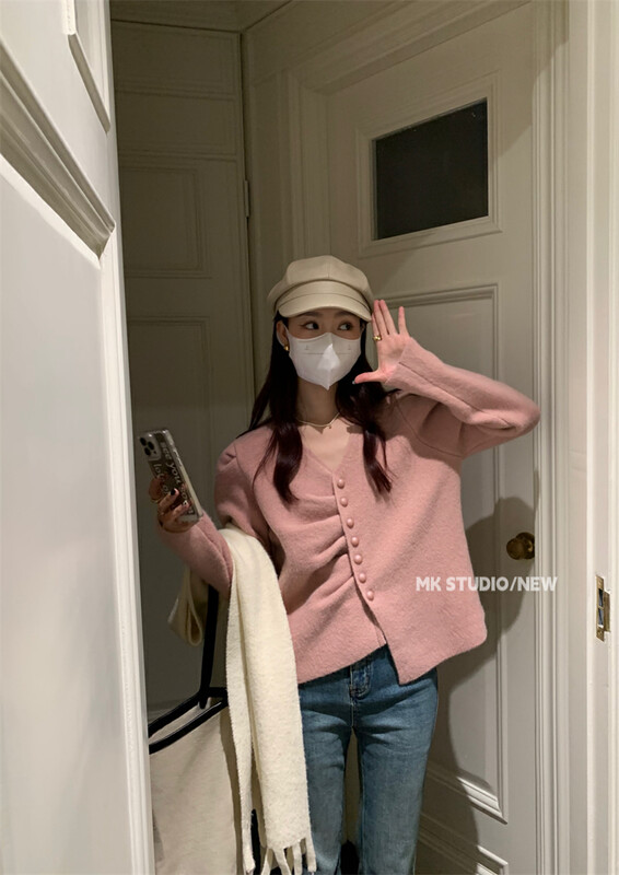 【MK】Korean thick pleated warm sweater d215# HJY