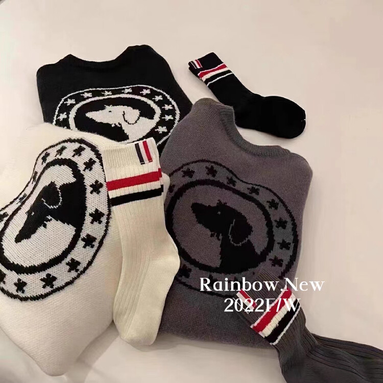 【RAINBOW】TB puppy four-bar long-sleeve warm sweater (loose western-style sweater) 0628# FHX
