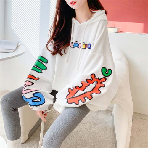 Real shot autumn Korean version loose Huamian composite milk silk mid-length large size women's thin section sweater women