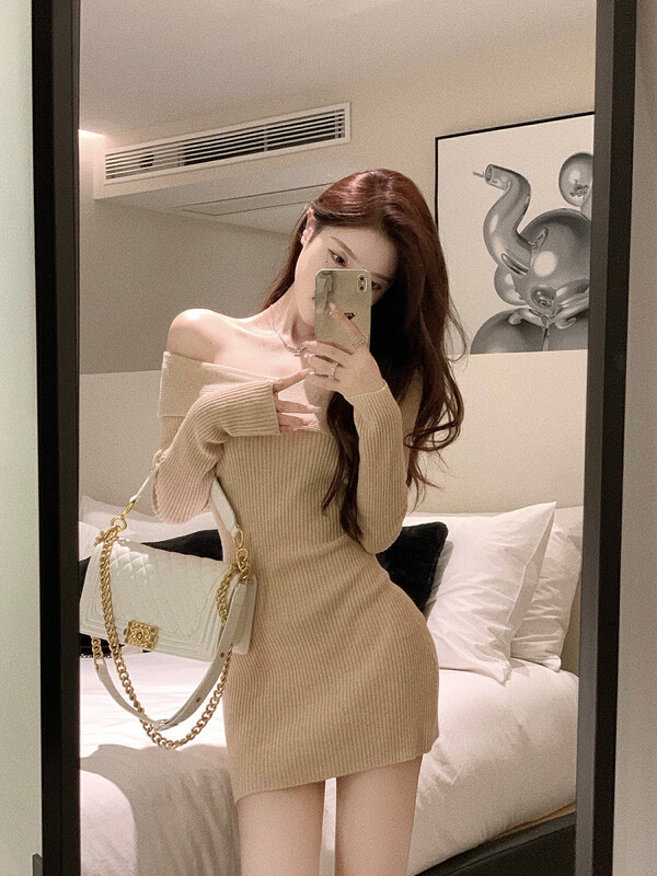 【L.L STUDIO】Gentle and slim knitted dress 78511# PCZ