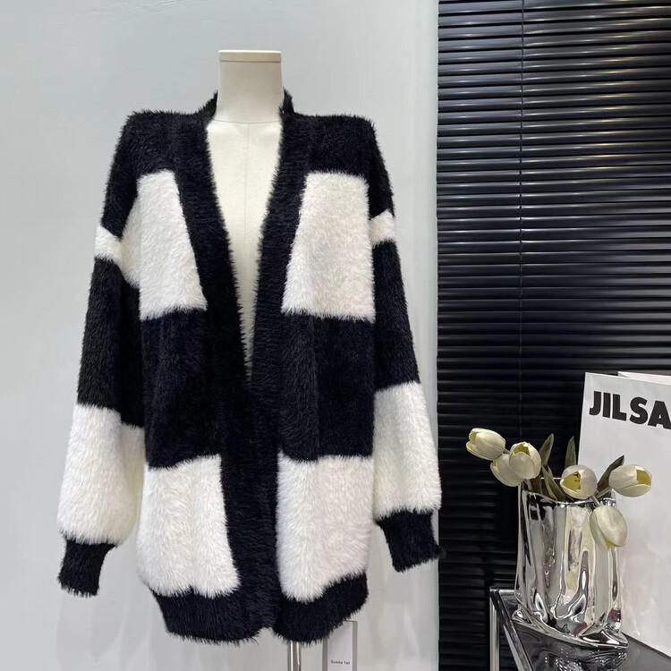 [Blue Show] All-match loose and comfortable knitted cardigan 7699# LSW