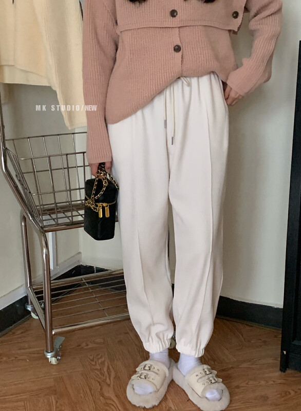 【CHEN/MK】Autumn and winter thickened velvet casual pants 3671# HJY