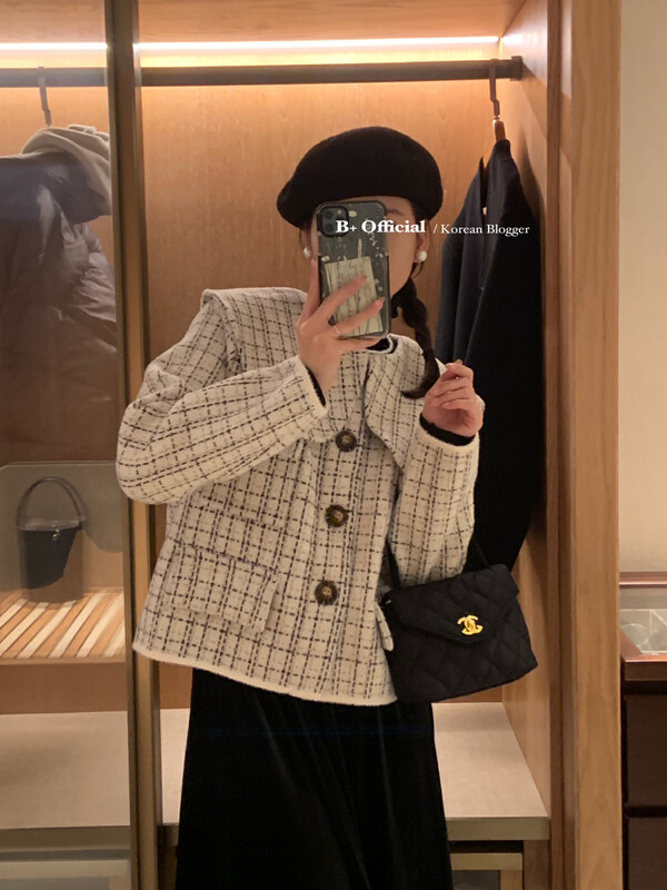 【B plus】Korean simple doll collar age-reducing short coat 22-8554-2