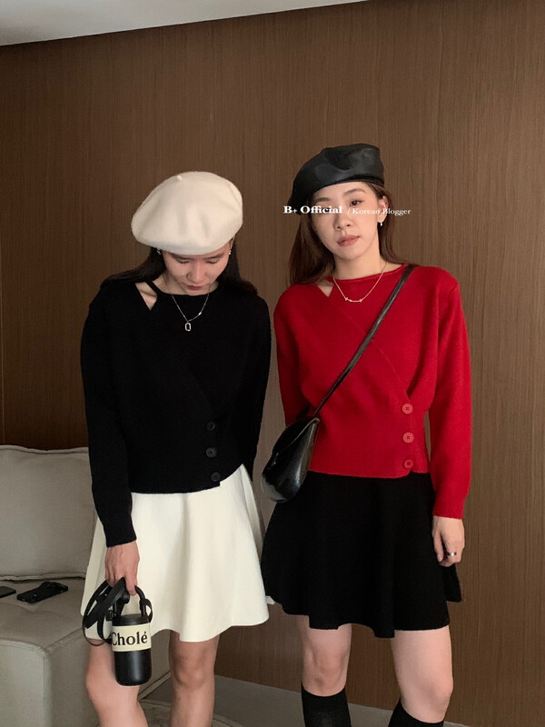 【B plus】Korean pullover all-match small sexy sweater 22-8345-2