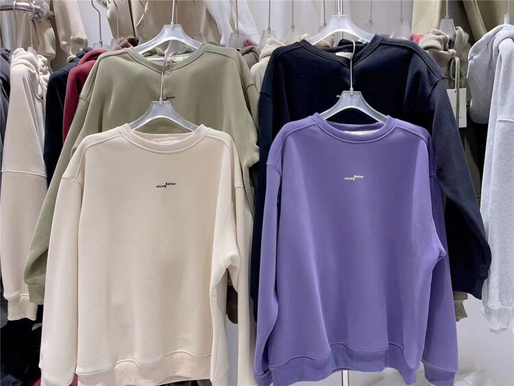 Live ⑥!【HH &MISS LAI】Comfortable sweatshirt with round neck and fleece 1071# L