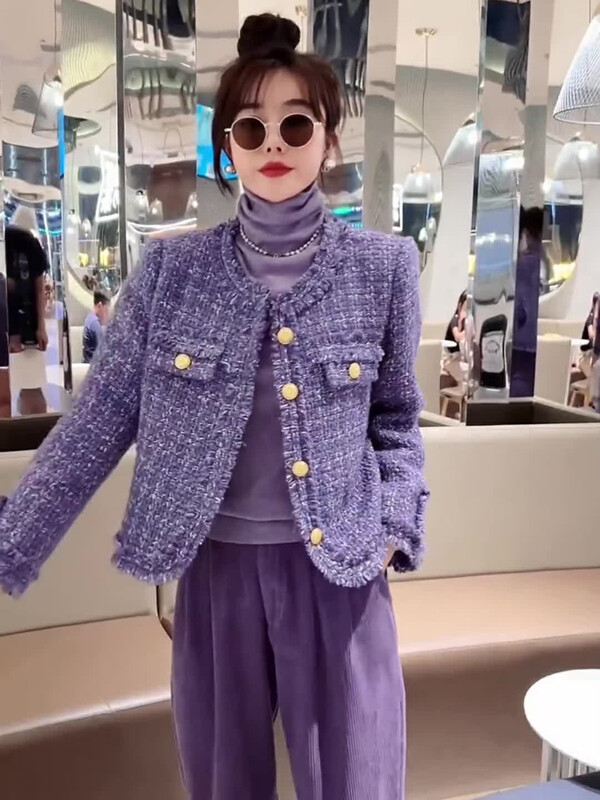 【L.L STUDIO】Xiaoxiang style tweed thick short coat 78547# PCZ