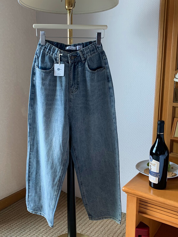 Original price 58.65! New in early autumn! 【MEET ME】Elastic waist loose all-match jeans 61332# L