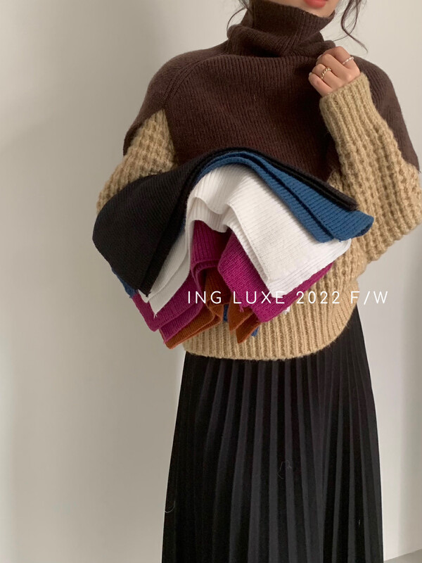 [ING] Fashionable outer pullover scarf knitted shawl scarf w3988